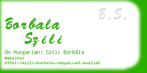 borbala szili business card