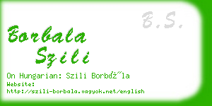 borbala szili business card